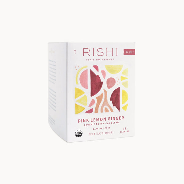 Rishi Tea Pink Lemon Ginger Sachet Tea Bag - 15ct Box